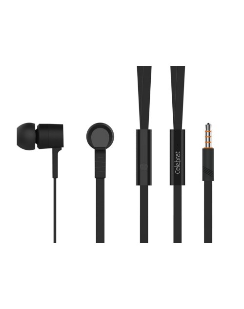New Arrival Universal D2 (2016) Premium High Quality Stereo Earphone with MIC HiFi Sound Effects, Clear Human Voice, Flat Tangle In-Ear Noise Isolation hands-free Earphones-Black